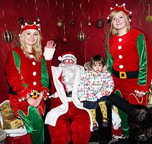 Father Christmas and his little helpers