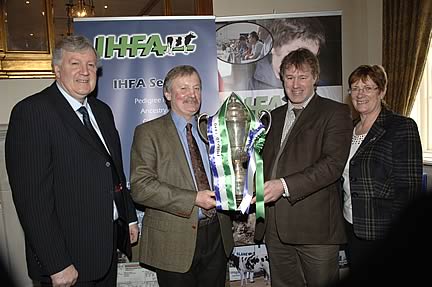 Pictured L2R at the recent launch of the Emerald Expo 2013 dairy event in the RDS, Dublin are  Dessie Dunlevy, ABS Ireland,  Richard Whelan, Show Coordinator for Emerald Expo and Chairman of the IHFA with Michael Lynch, Manager, Kilkenny Mart, Cillin Hill and  IHFA President, Kathleen Kelly.
